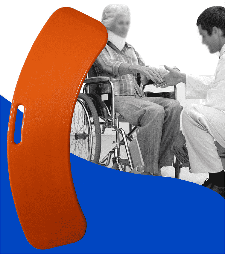 Easy Wheelchair Transfer Board, Curved Transfer Board for Wheelchair
